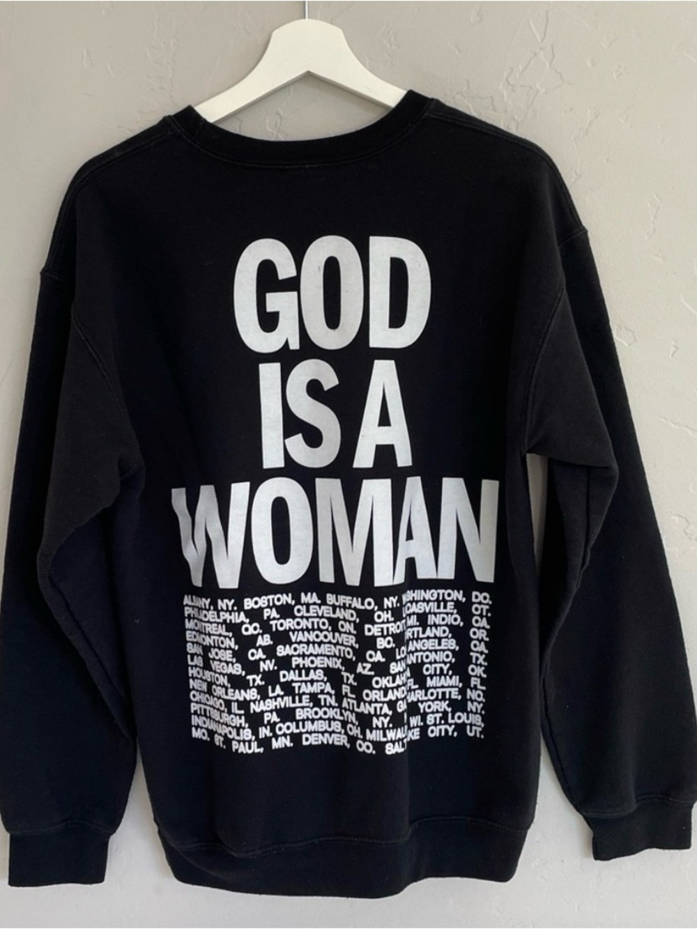 Ariana Grande Black 'God Is A Woman' Graphic Sweatshirt